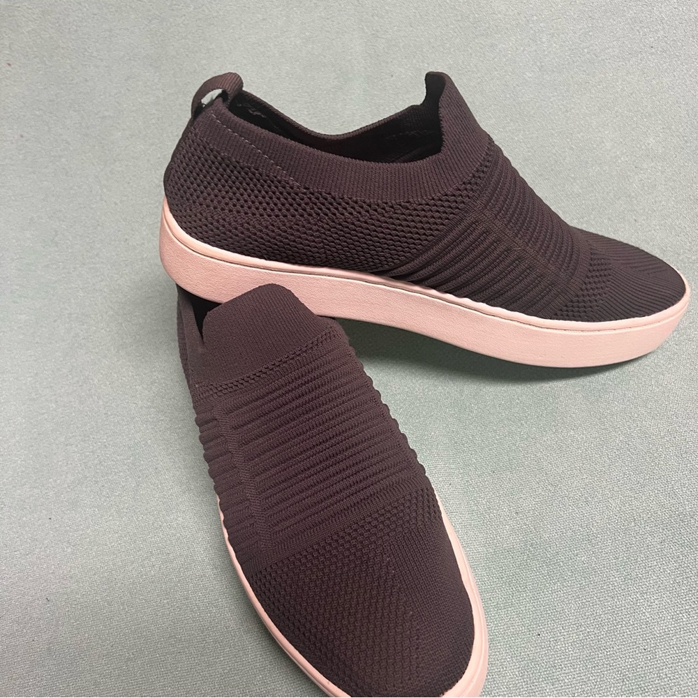 Dunes women’s size 9 slip-On Sneakers in charcoal knit stretch fabric comfort - Picture 6 of 8